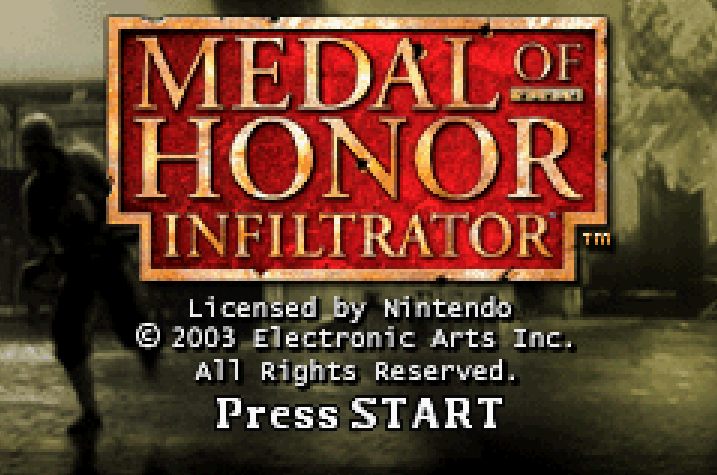 Medal of Honor Infiltrator Title Screen